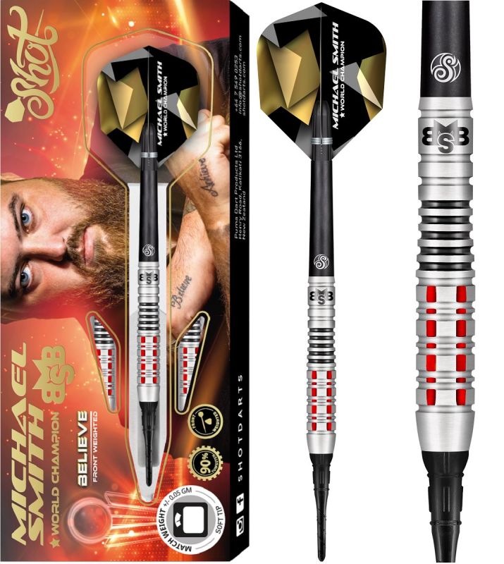 Shot Michael Smith 90% Believe Softdart 18/20 Gramm Softdarts