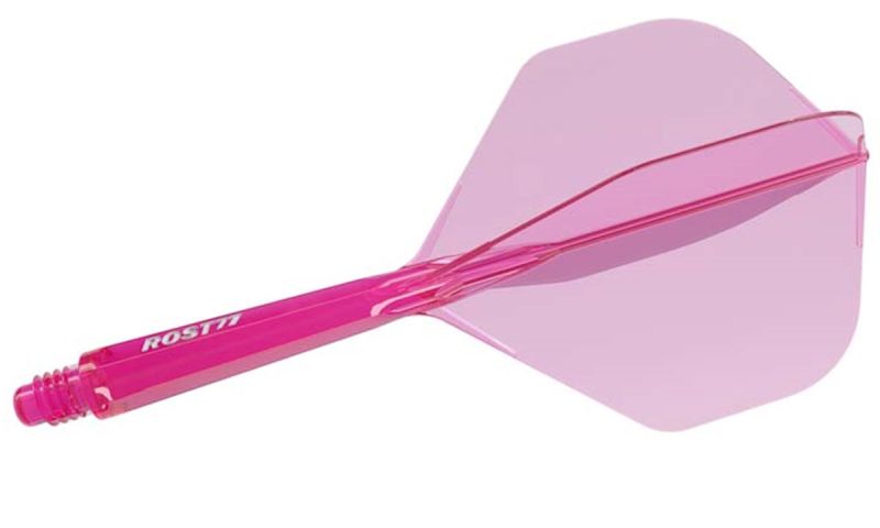 Cuesoul Dart Flight/Shaft ROST 77 Transparent Pink Big Standard Flights