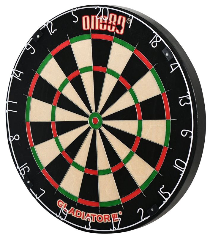 one80 Gladiator 3 Plus Dartboard mit einfacher Aufhängung Bristle Board