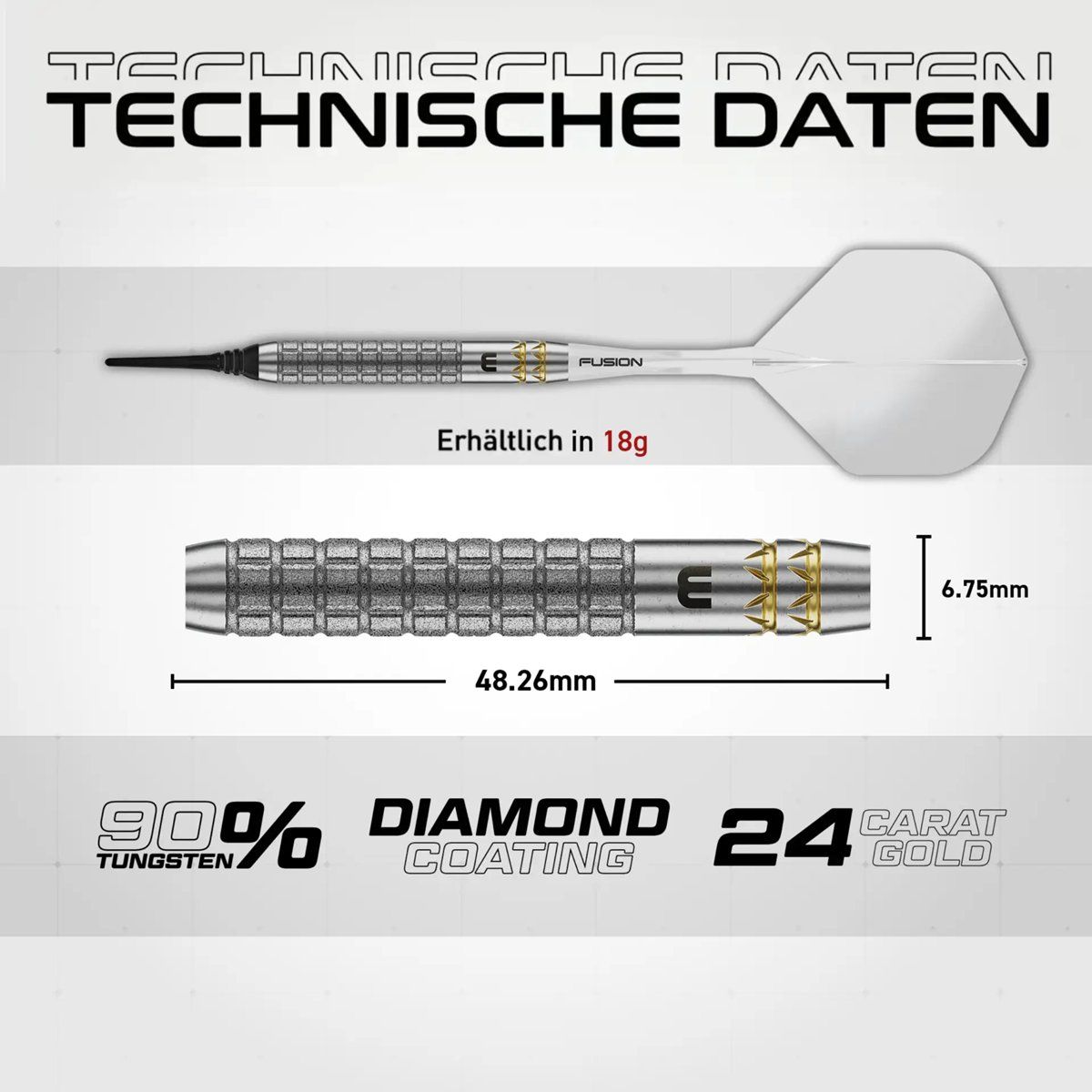 Winmau Gian van Veen W-Max 90% Softdarts 18 Gramm Softdarts