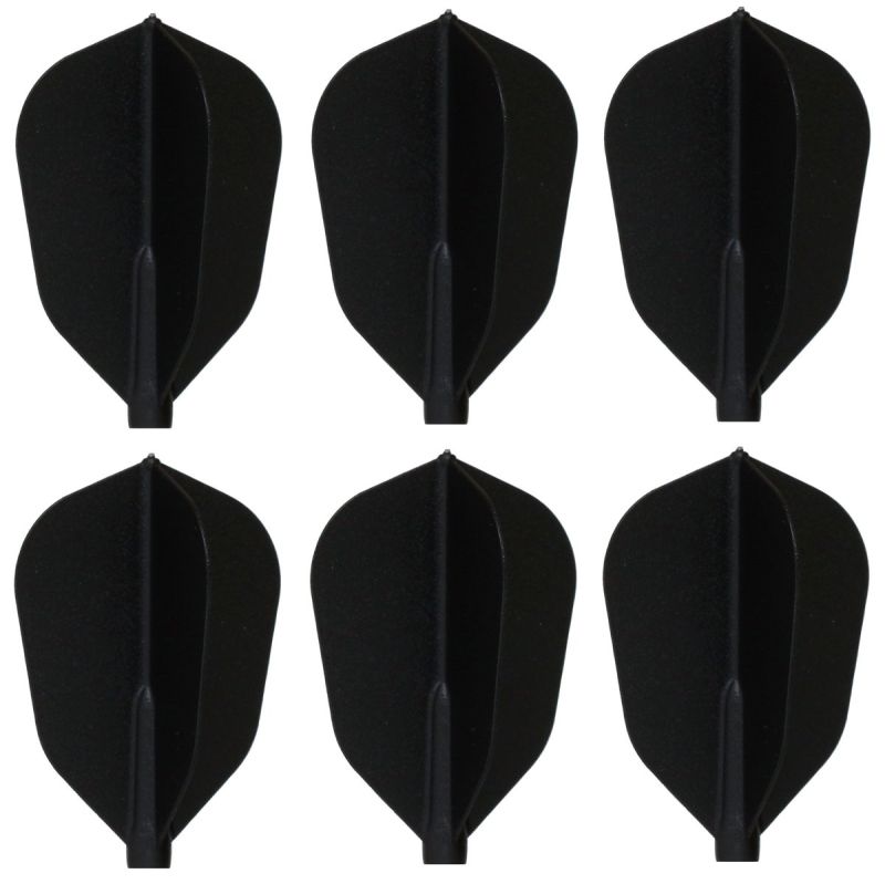 2 Set Cosmo Darts Fit Flights Schwarz Super Shape Flights