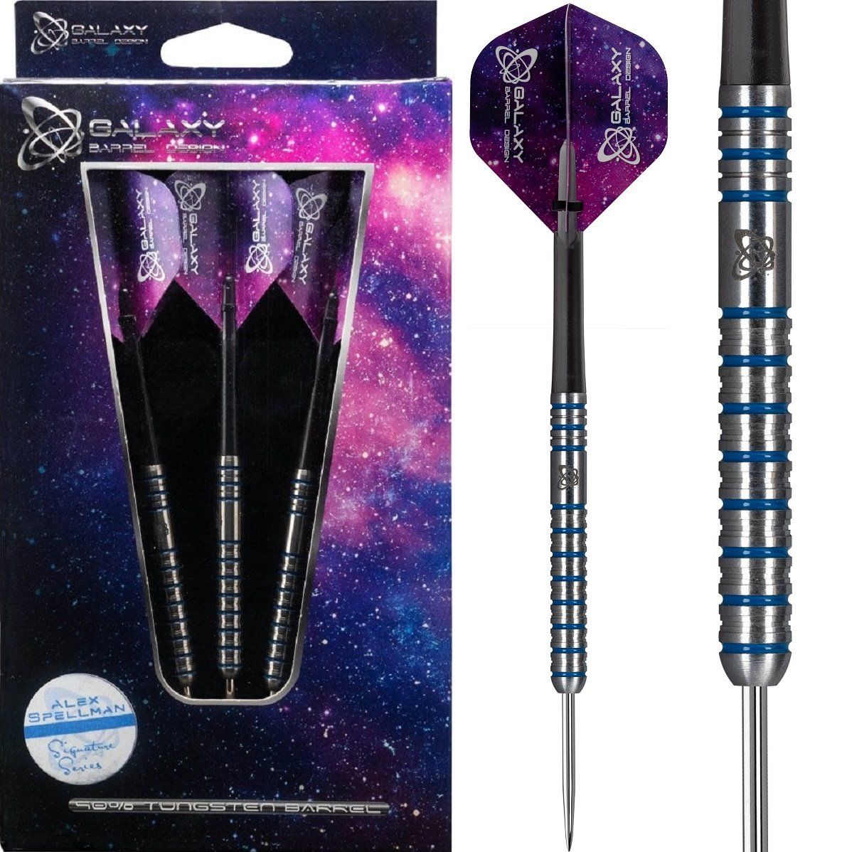 Galaxy Alex Spellman Blue Rings Steeldarts 22 Gramm Steeldarts