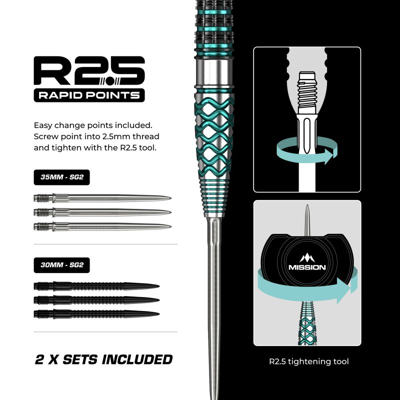 Mission Neptune RP 90% Steeldarts 21/23/25 Gramm Steeldarts