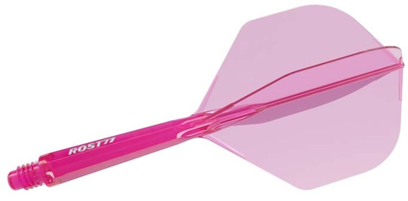 Cuesoul Dart Flight/Shaft ROST 77 Transparent Pink Small Standard Flights
