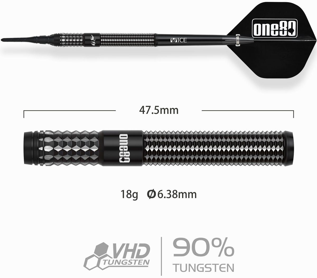 One80 FB Leung V3 Signature Dart 90% Softdarts 18 Gramm Softdarts