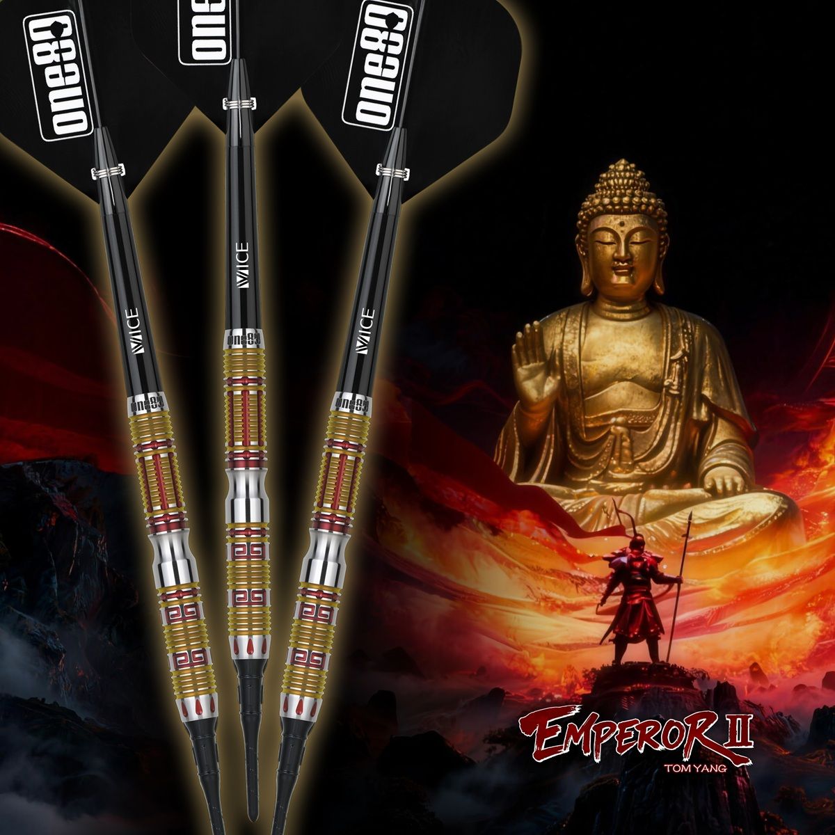 ONE80 Tom Yang Emperor 2 90% Softdarts 21 Gramm Softdarts