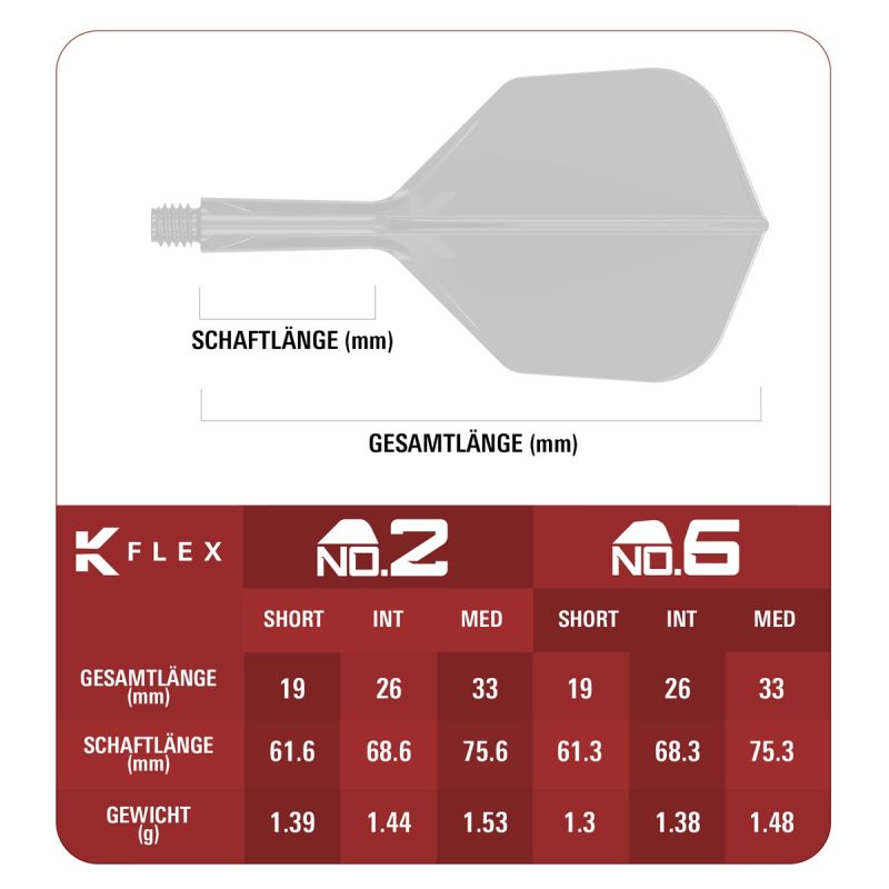 Target Japan Mayo K-Flex Shaft/Flight System Shape No6 Shafts