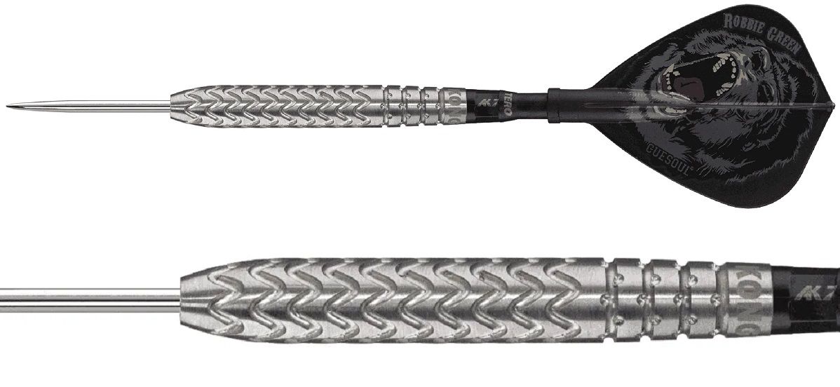 Cuesoul Steeldarts KONG Robbie Green + TERO Flights 22 Gramm 90% Tungsten Steeldarts