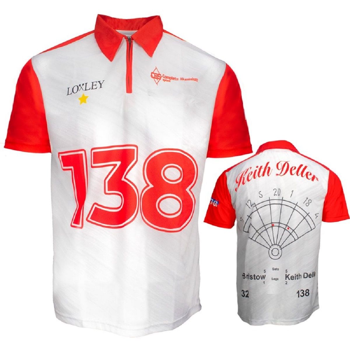 Loxley Replica Dart Shirt Keith Deller S-5XL Dartshirt