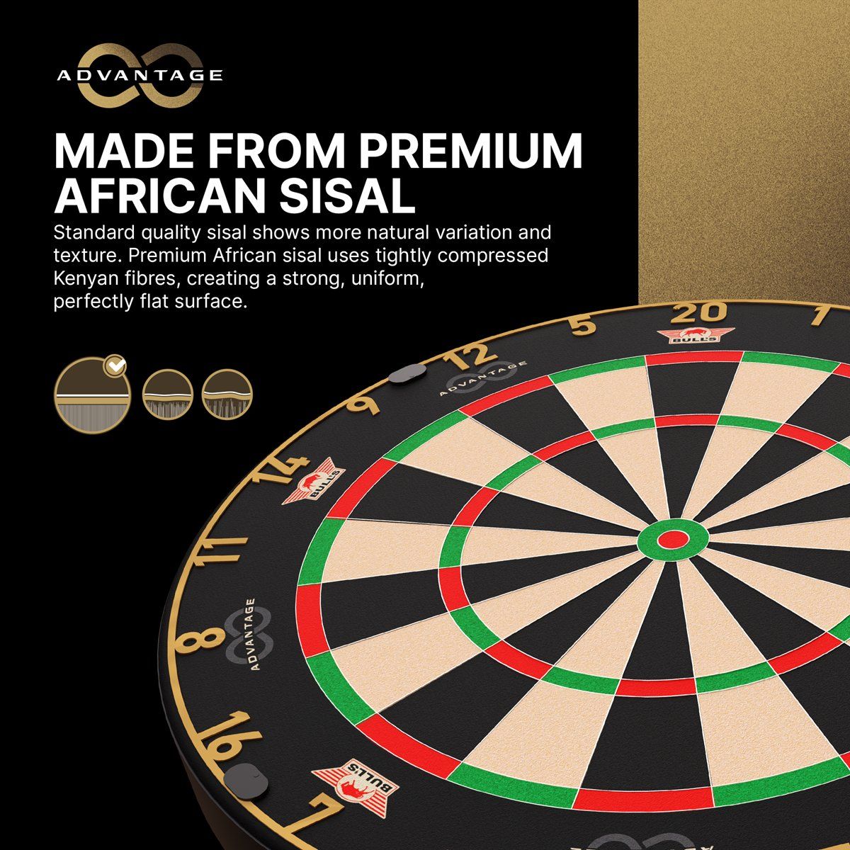 Bull's NL Advantage 8 Dartboard Bristle Board