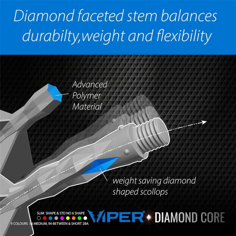 Viper Diamond Core Dart Shaft/Flight System Shape Shafts