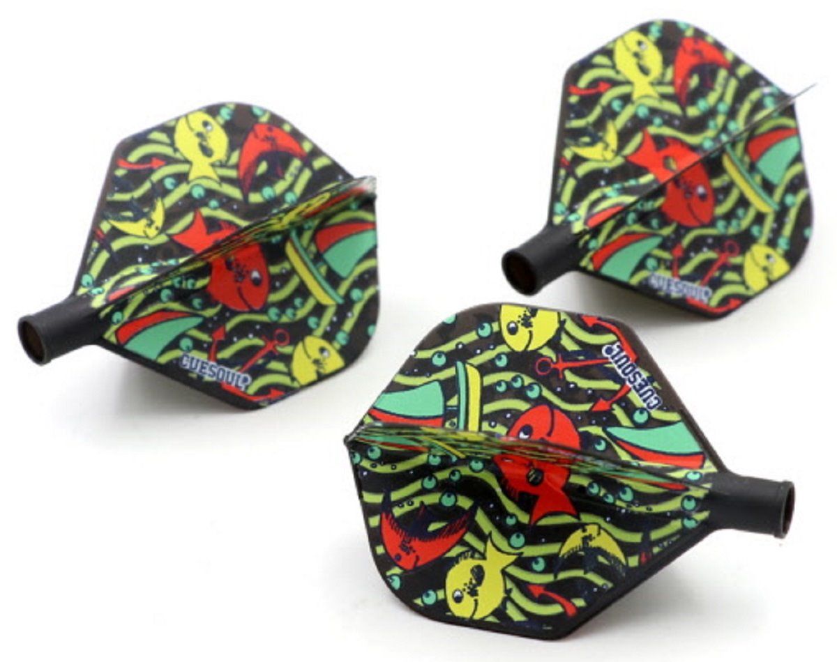 Cuesoul TERO AK4 Dart Flight Fisch Schwarz Standard Flights