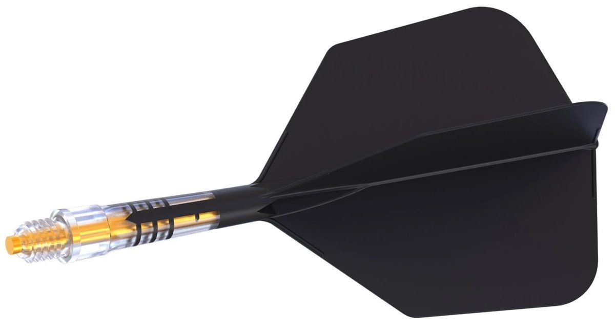 Cuesoul Dart Flight/Shaft ROST T19 Carbon Shaft Schwarz/Gelb Big Wing Flights
