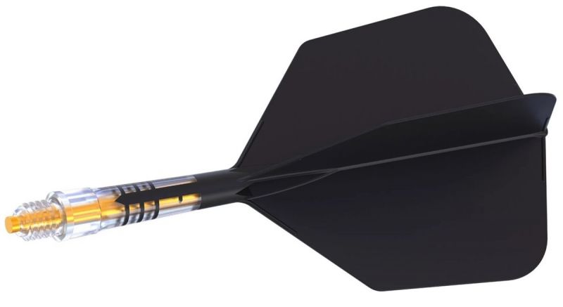 Cuesoul Dart Flight/Shaft ROST T19 Carbon Shaft Schwarz/Gelb Big Wing Flights