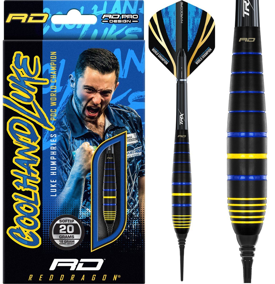 Reddragon Luke Humphries World Champion Brass Softdarts 20 Gramm Softdarts