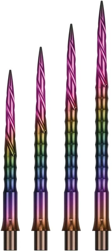 Precise180 EVO Steeldartspitze Rainbow Spiro 28/32/36/40 mm Wechselspitzen