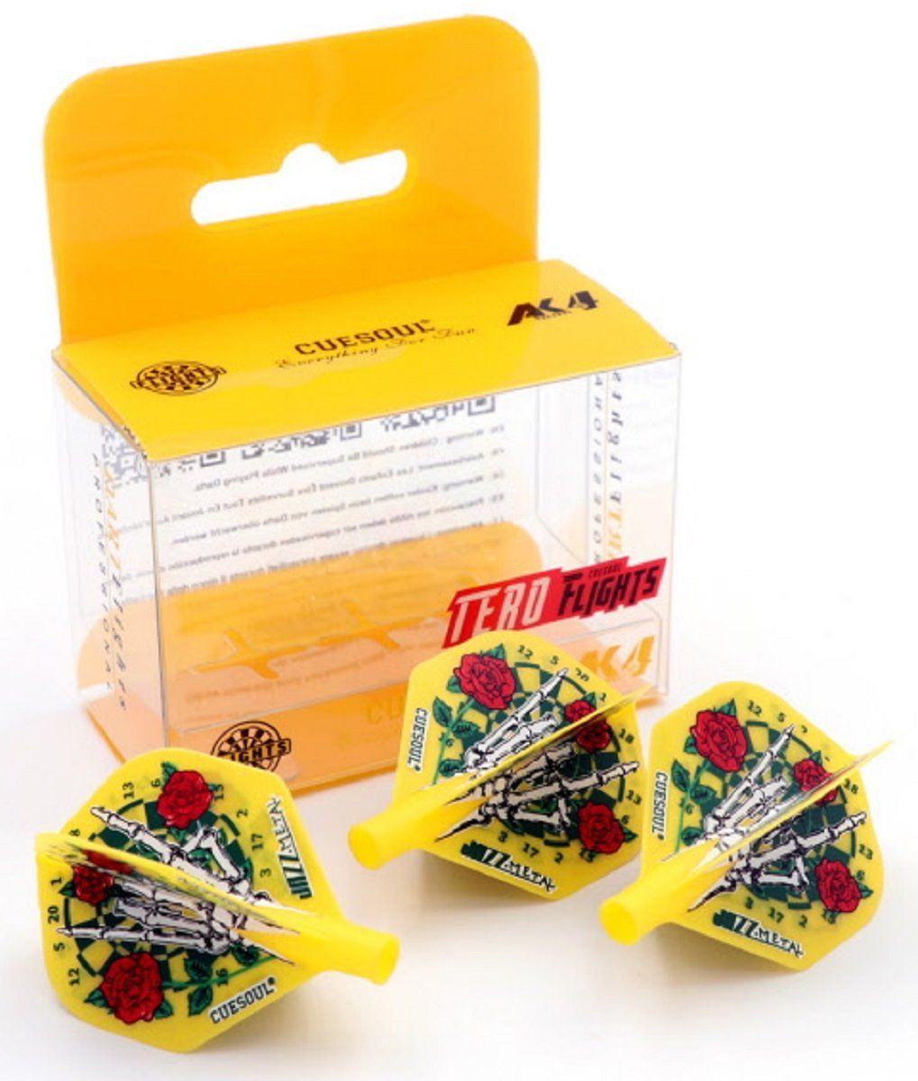 Cuesoul TERO AK4 Dart Flight Rose Gelb Standard Flights