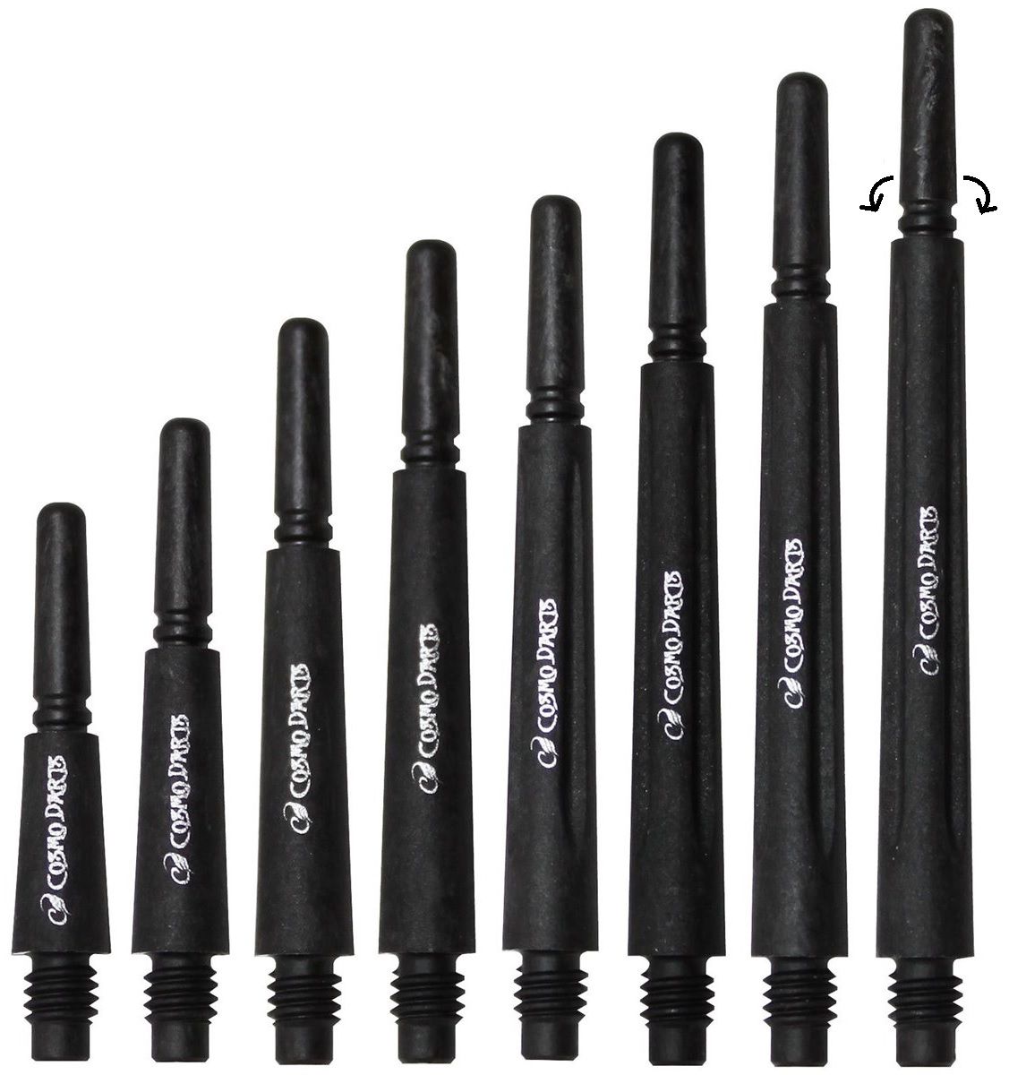 Cosmo Darts Fit Shaft Carbon Spinning Schwarz Shafts