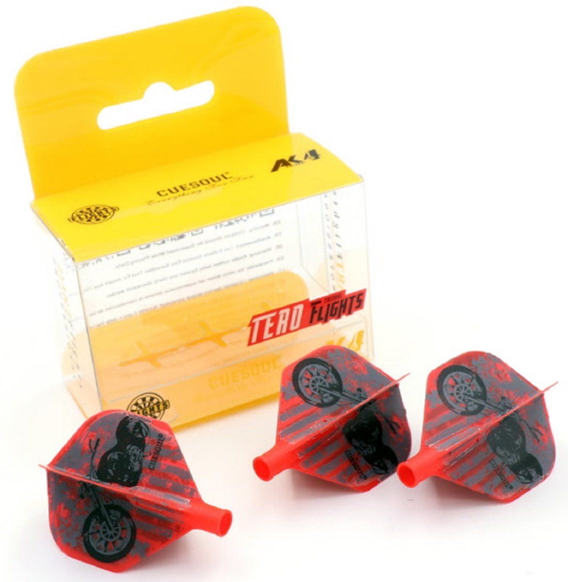 Cuesoul TERO AK4 Dart Flight Motorrad Rot Standard Flights