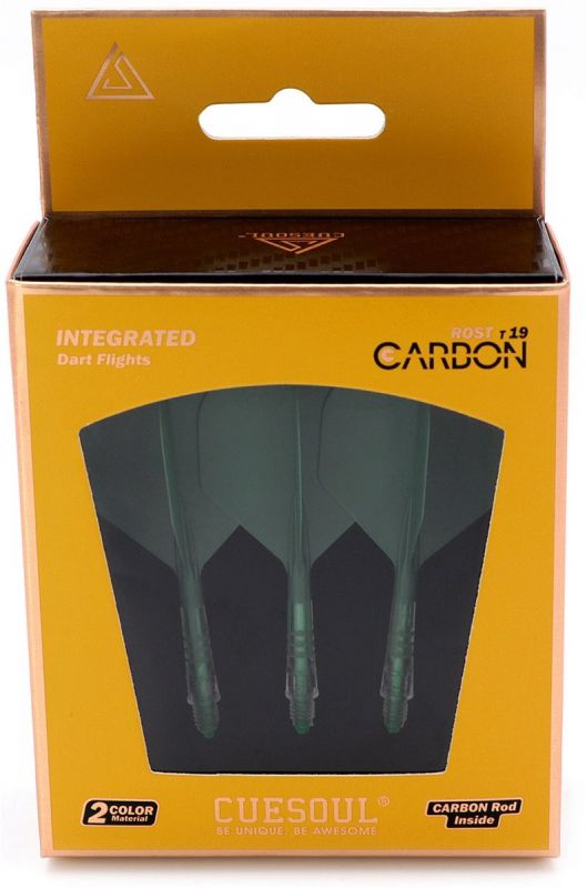 Cuesoul Dart Flight/Shaft ROST T19 Carbon Shaft Grün/Grün Standard Flights
