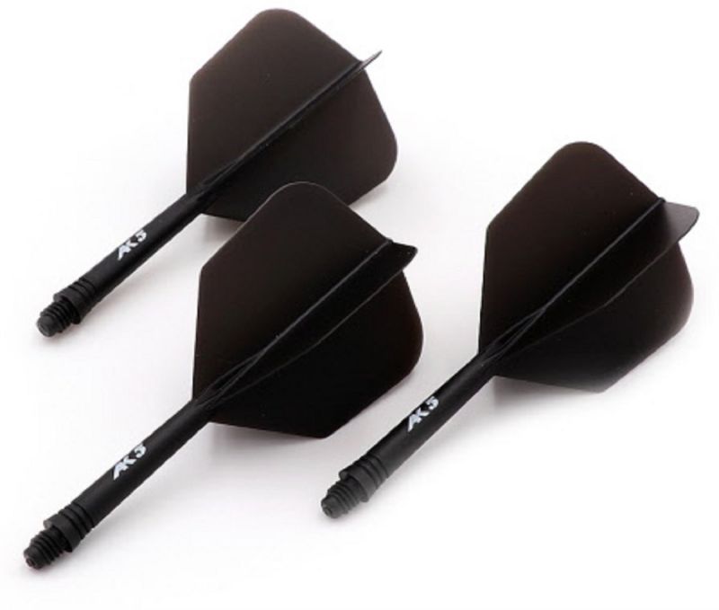 Cuesoul Dart Flight/Shaft AK5 Schwarz Big Wing Flights