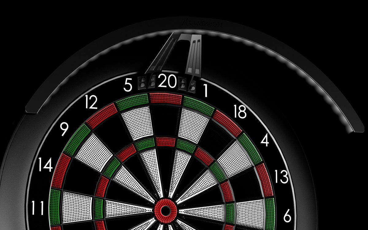 Mission Torus ST Lighting System LED Licht für Softtip Dartboards Dartscheiben Boardzubehör