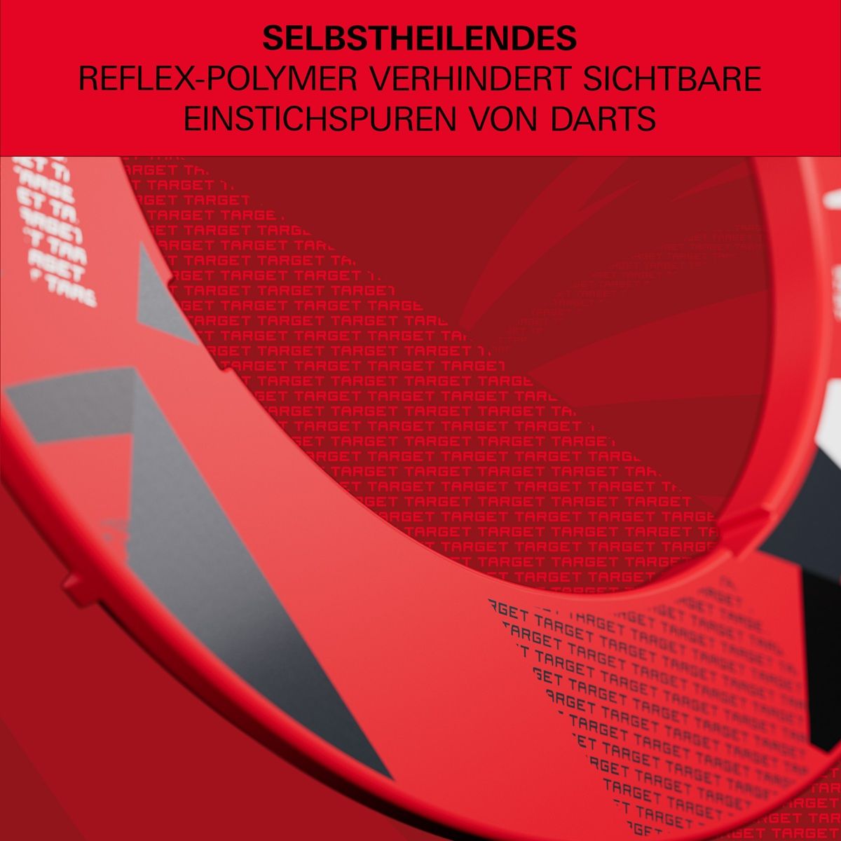 Target Patterned Notched Surround Catchring Schwarz/Rot/Grau Auffangring