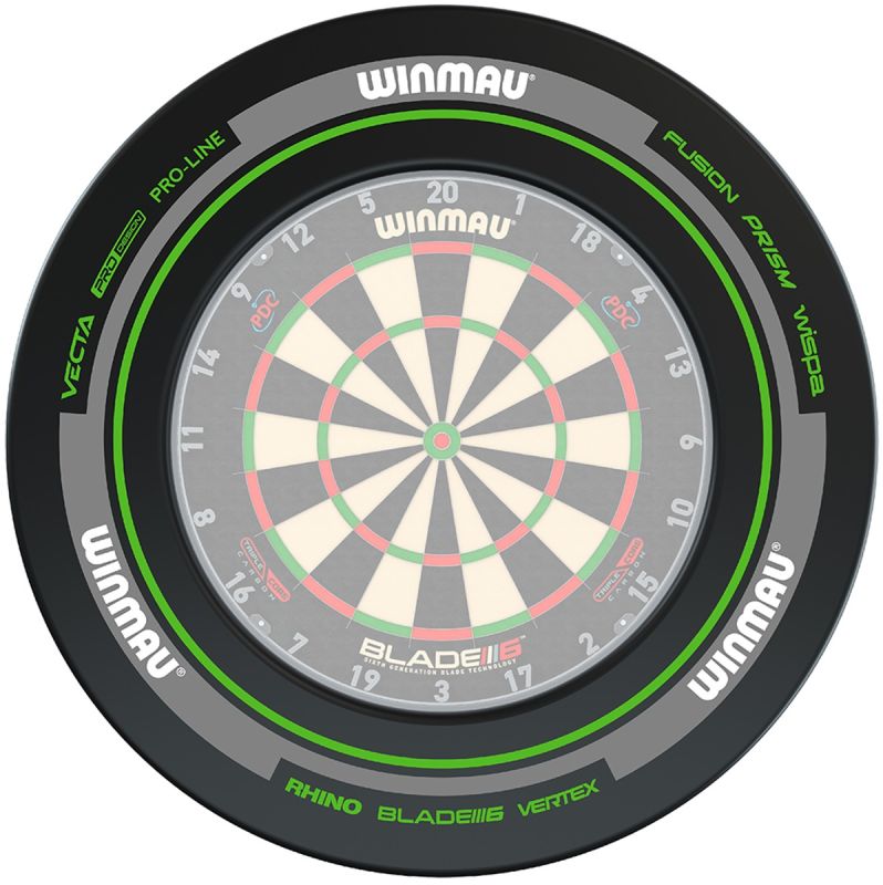 1 tlg. Winmau Advance Schwarz/Grün Catchring Dart Surround Auffangring