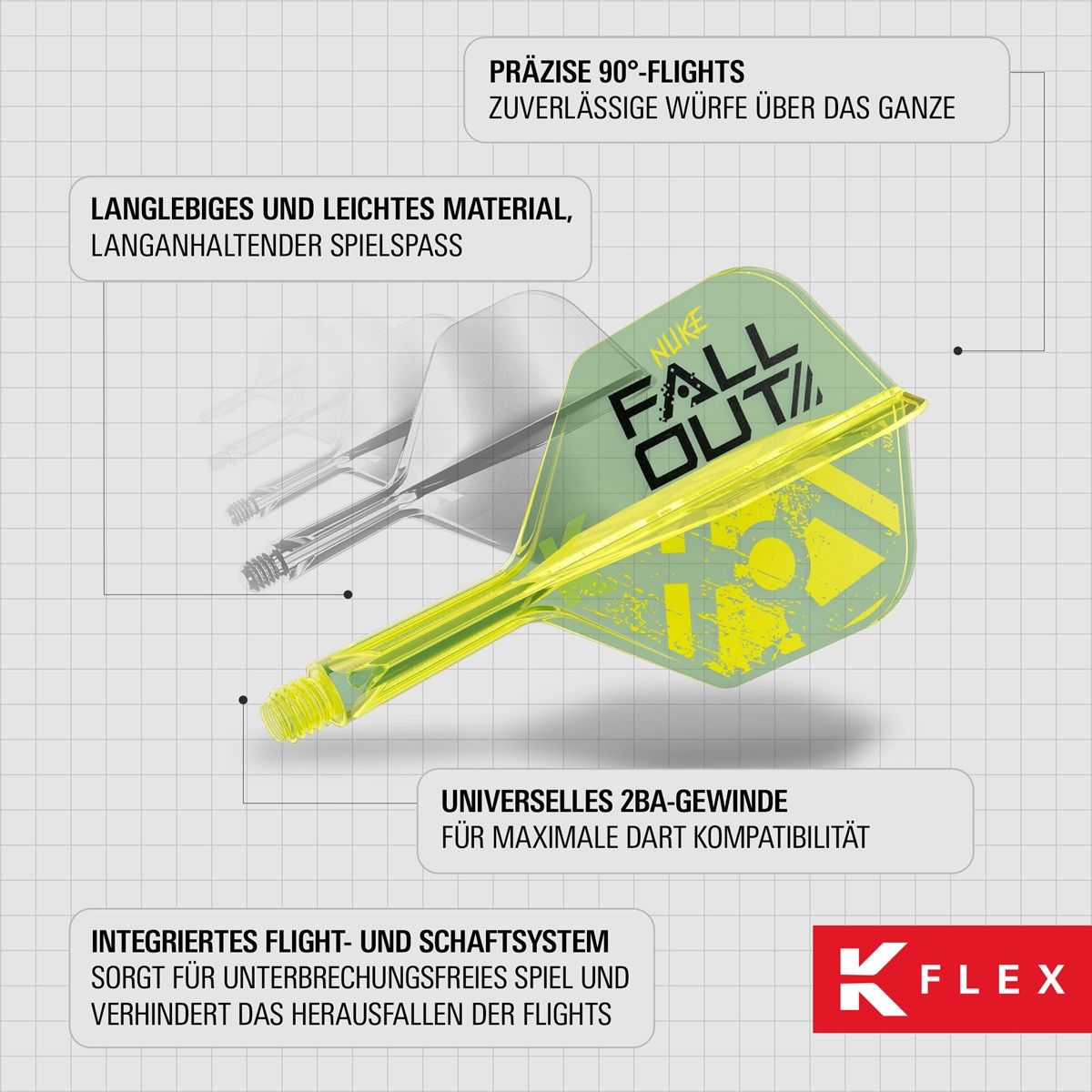 Target K-Flex Luke Littler Fallout Shaft/Flight System Shape No6 Shafts
