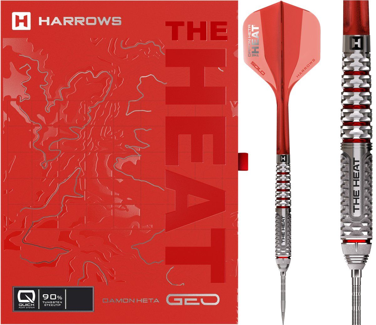 Harrows Damon Heta GEO Quick Point 90% Steeldarts 22/23/24/25 Gramm Steeldarts