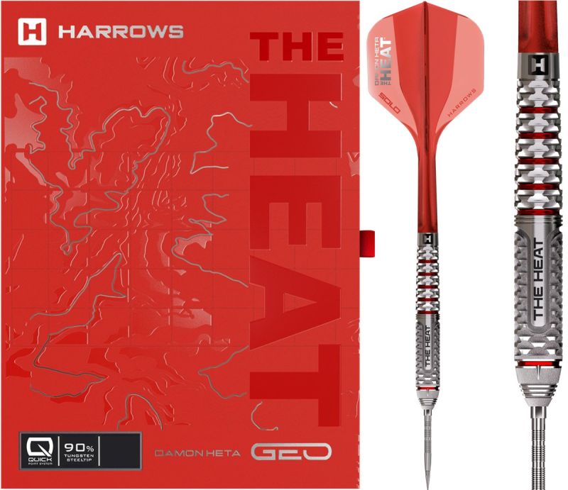 Harrows Damon Heta GEO Quick Point 90% Steeldarts 22/23/24/25 Gramm Steeldarts