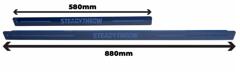 SteadyThrow Lite Oche mit Klettband für Dartteppiche von 60 bis 90 cm Breite Abwurflinie