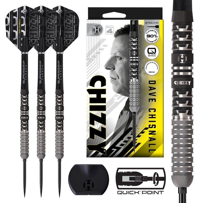Harrows Dave Chizzy Chisnall G4 90% Quick Point Steeldarts 22/23/24/26 Gramm Steeldarts