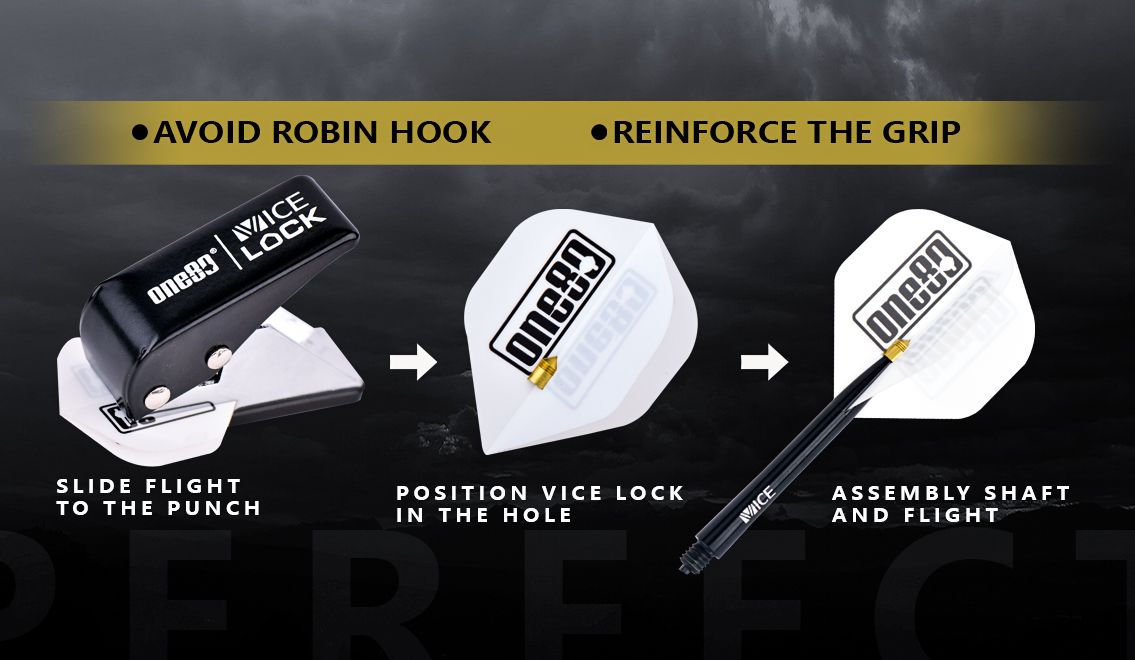 one80 Vice Lock Flight Punch Locher für Vice Lock Caps Flights Zubehör