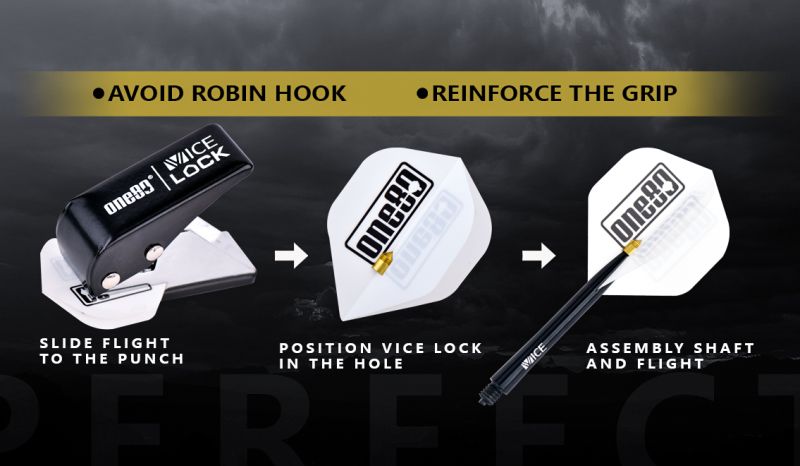 one80 Vice Lock Flight Punch Locher für Vice Lock Caps Flights Zubehör