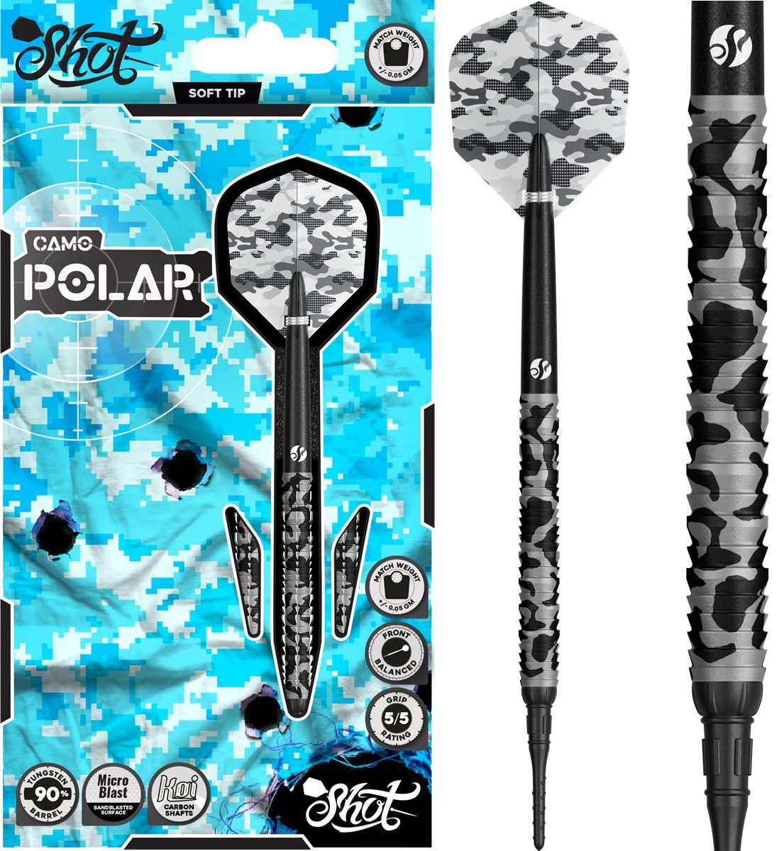Shot! Camo Polar 90% Softdarts 20 Gramm Softdarts