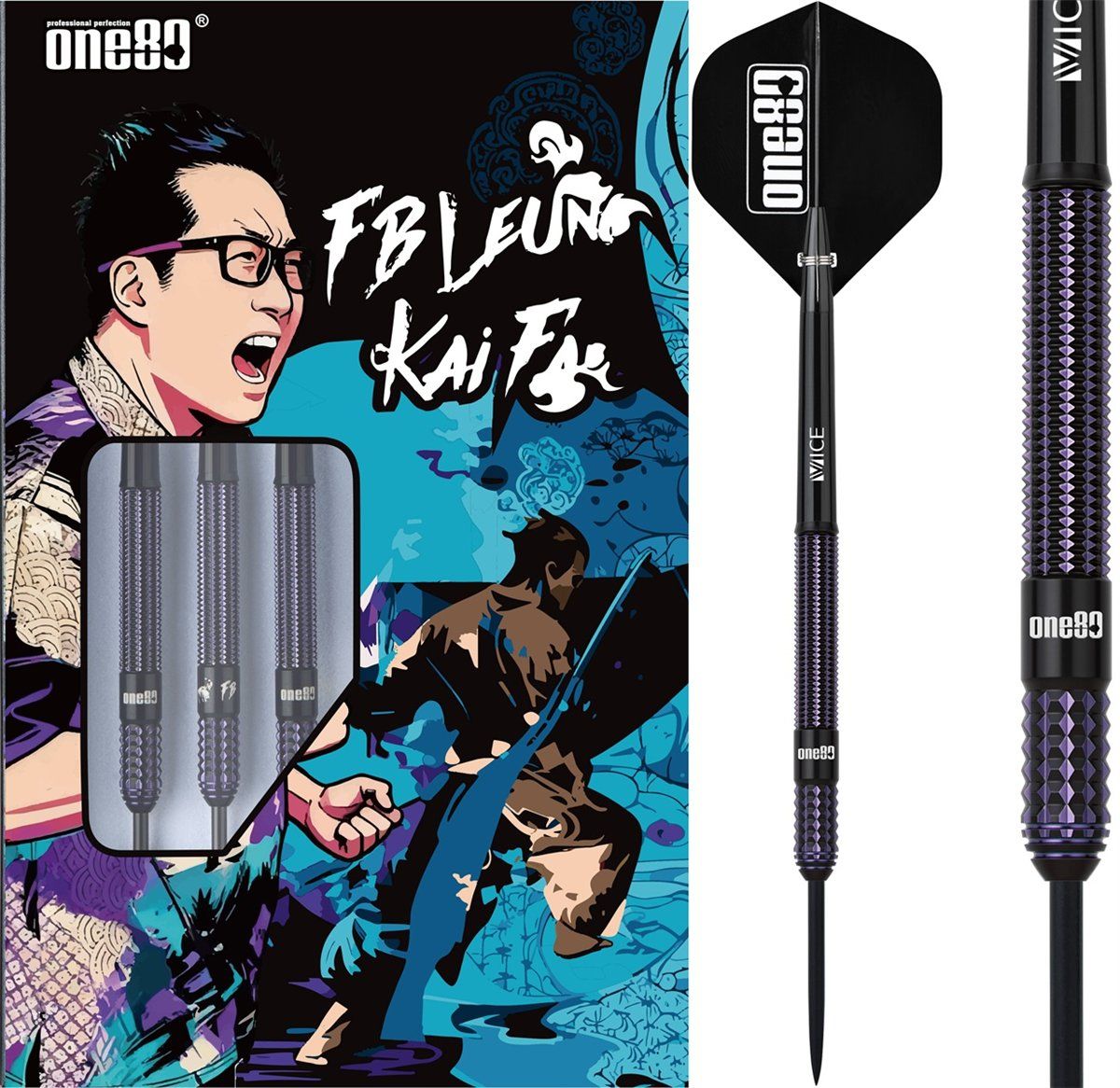 One80 FB Leung V3 Signature Dart 90% Steeldarts 22 Gramm Steeldarts