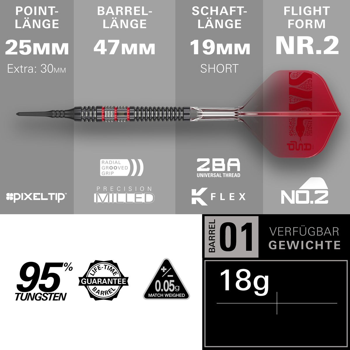 Target Nathan Aspinall 95K 95% Softdarts 18 Gramm Softdarts