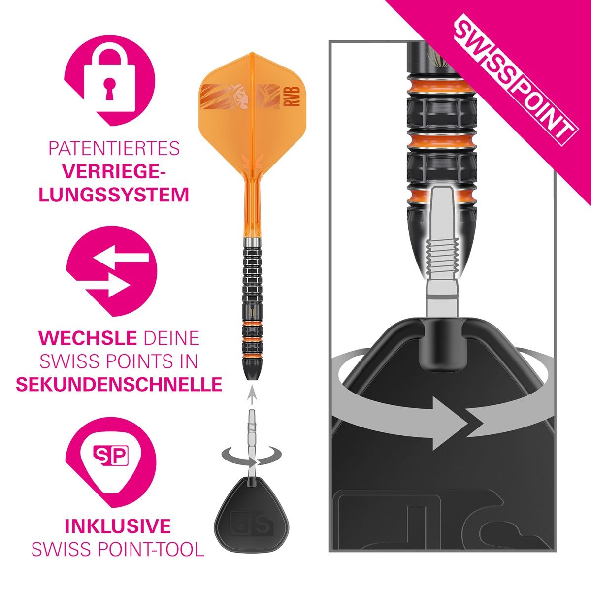 Target Raymond van Barneveld 95K SP 95% Steeldarts 21/23/25 Gramm Steeldarts