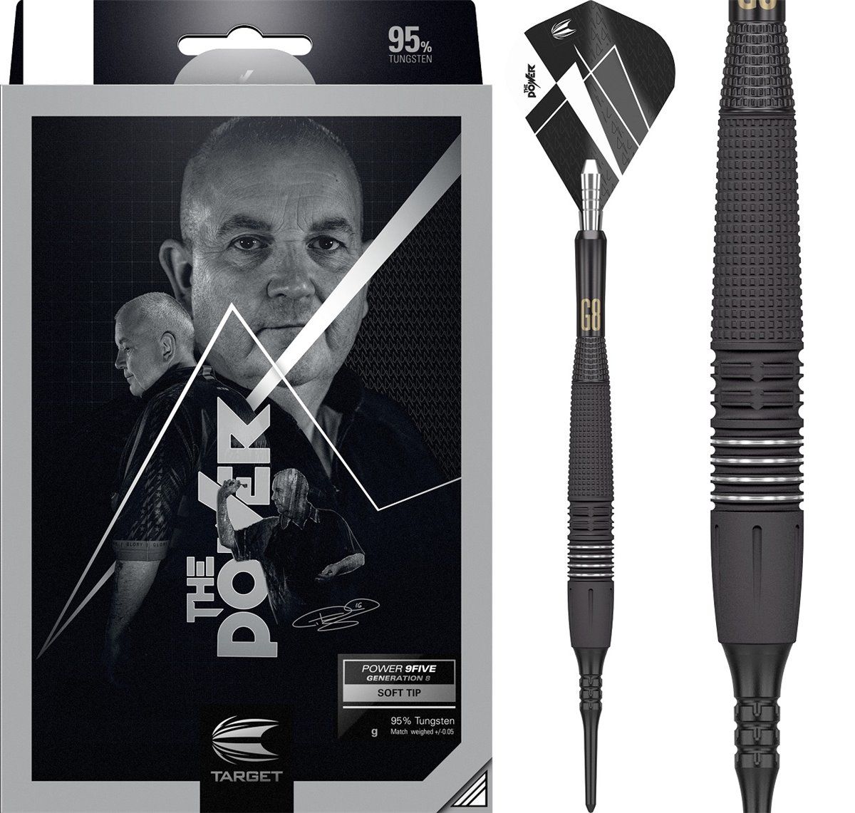 Target Phil "the Power" Taylor 9FIVE G8 2021 Softdarts 18/20 Gramm Softdarts