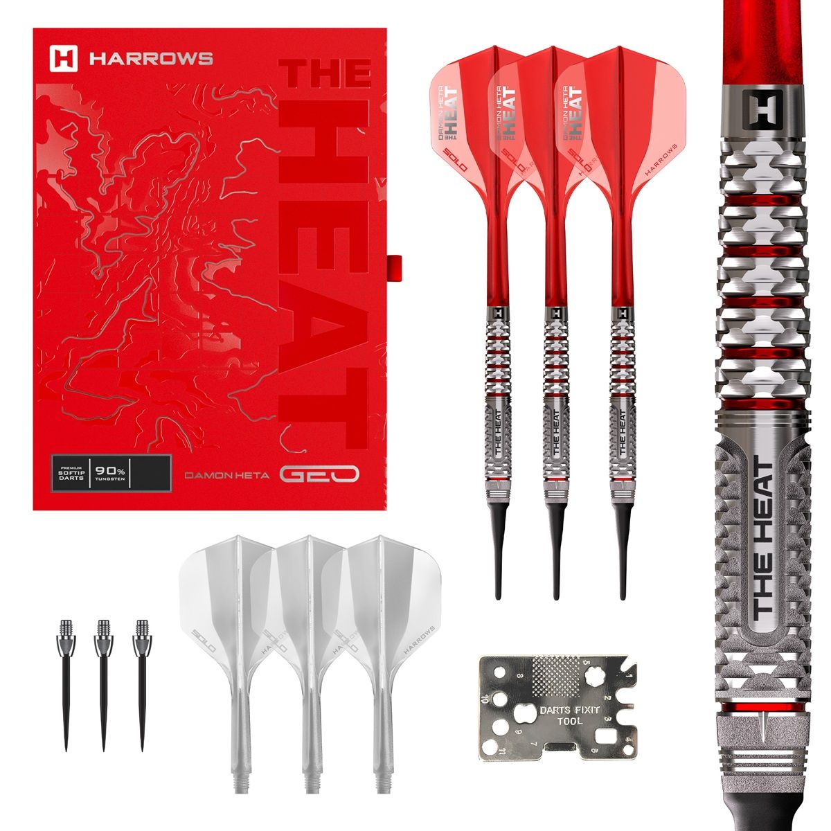 Harrows Damon Heta GEO 90% Softdarts 18 Gramm Softdarts