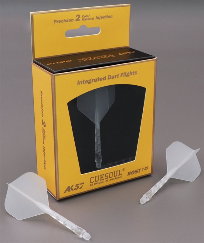 Cuesoul Dart Flight/Shaft ROST T19 Flight Transparent Standard Flights
