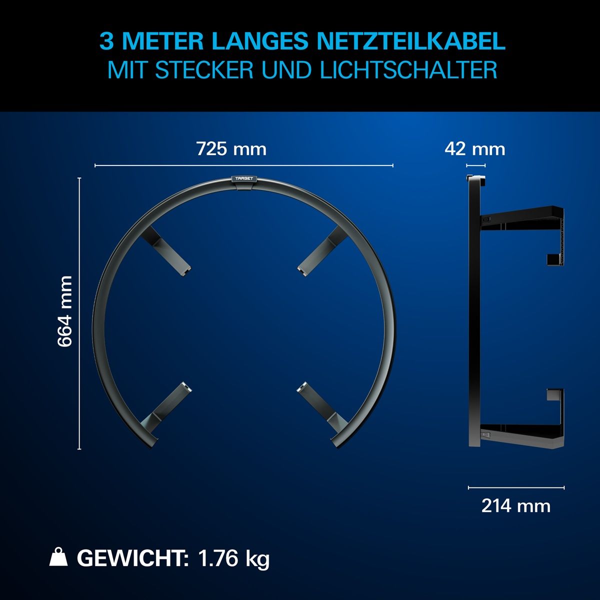 Target Corona Vision 2 Lighting System für Dartboards Dartscheiben Boardzubehör