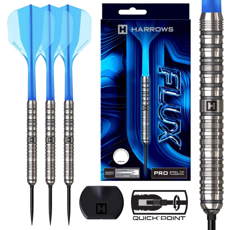 Harrows Flux Tungsten Pro Steeldarts 22/23/24 Gramm Steeldarts