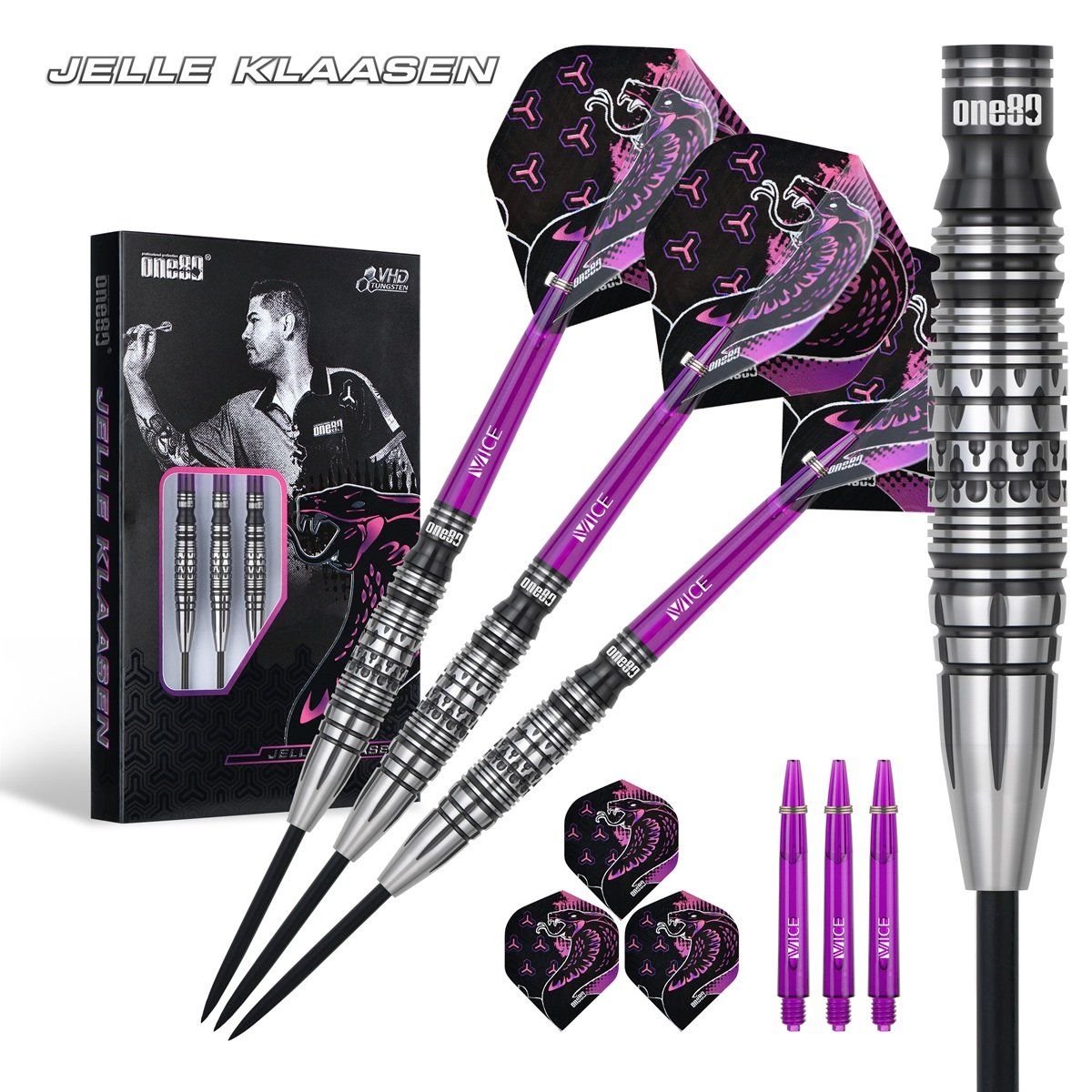 ONE80 Jelle Klaasen V3 90% Steeldarts 23 Gramm Steeldarts