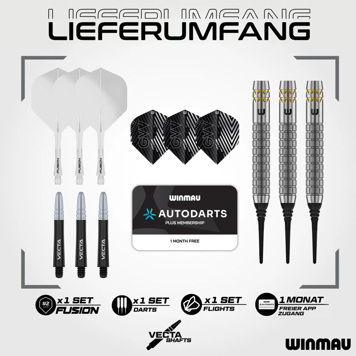 Winmau Gian van Veen W-Max 90% Softdarts 18 Gramm Softdarts