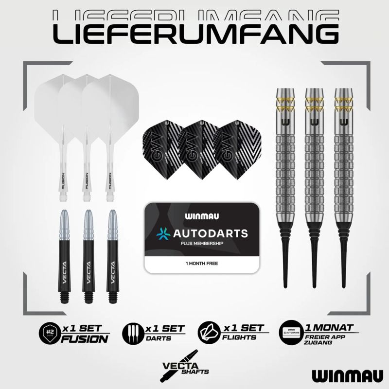 Winmau Gian van Veen W-Max 90% Softdarts 18 Gramm Softdarts
