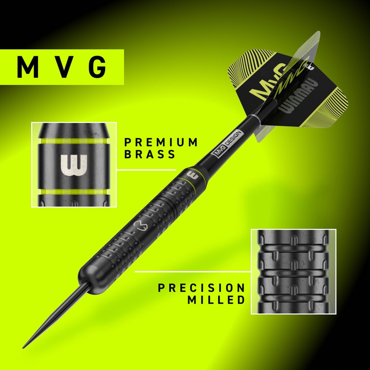 Winmau Michael van Gerwen Core Brass Steeldarts 21 Gramm Steeldarts
