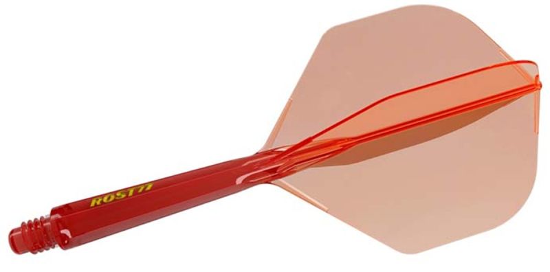 Cuesoul Dart Flight/Shaft ROST 77 Transparent Rot Small Standard Flights