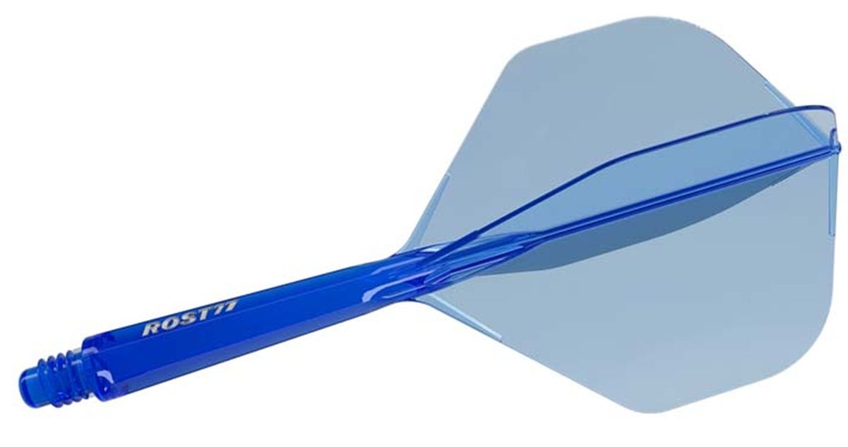 Cuesoul Dart Flight/Shaft ROST 77 Transparent Blau Big Standard Flights